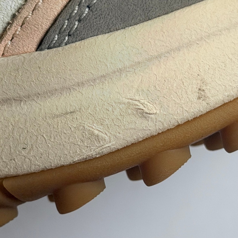 Keen K586 Trail Sneaker Womens 9.5 Pink Cream Brown Leather Walking Shoes - Picture 2 of 11